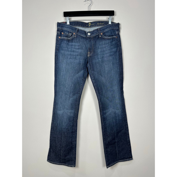 Women's 7 For All Mankind Blue Boot Cut Jeans Size 32x32 - Picture 1 of 11